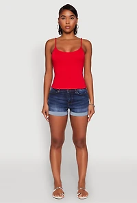 Womens Double Layered Cropped Cami,