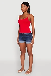 Womens Double Layered Cropped Cami,
