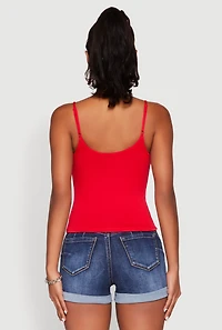 Womens Double Layered Cropped Cami,