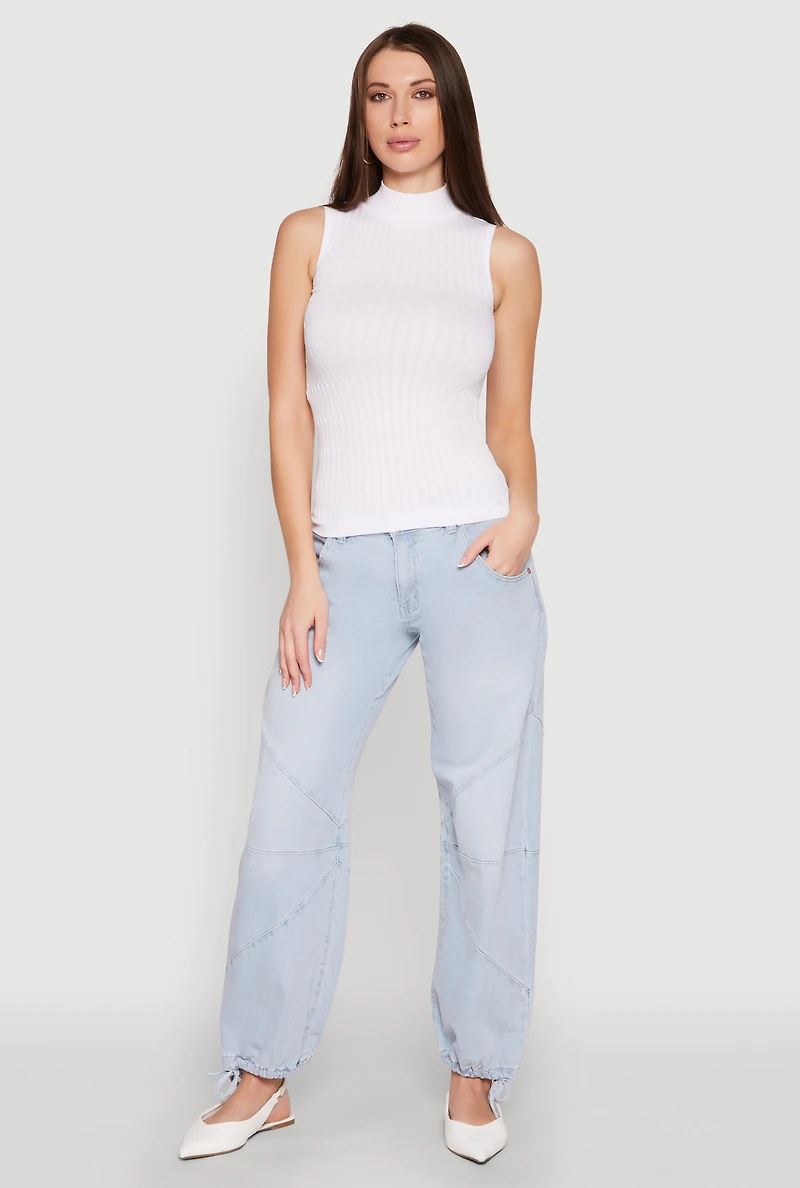 Seamless Mock Neck Tank Top