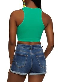 Rib Knit Seamless Crop Top