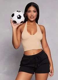 Seamless Halter Neck Crop Top