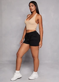 Seamless Halter Neck Crop Top
