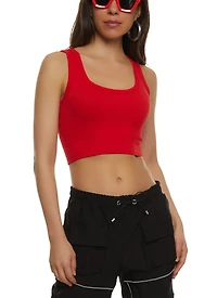 Ribbed Knit Seamless Crop Top