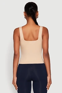 Double Layer Square Neck Tank Top