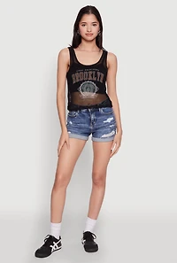 Brooklyn Graphic Fishnet Tank Top