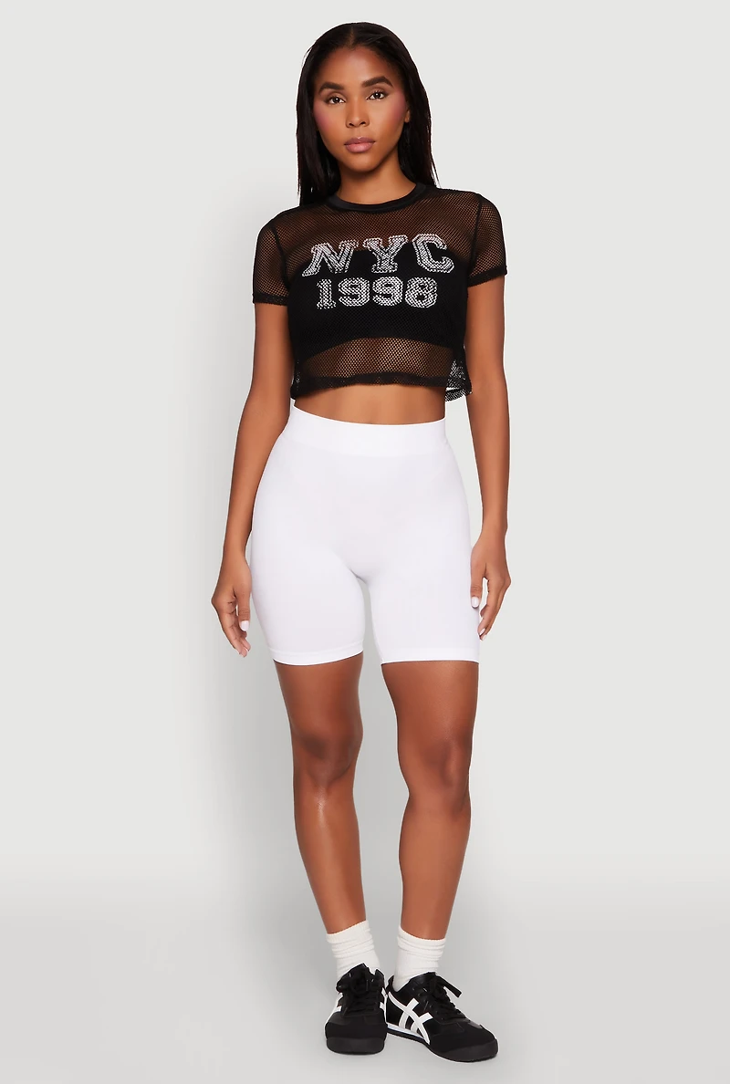 NYC 1998 Fishnet Crop Top