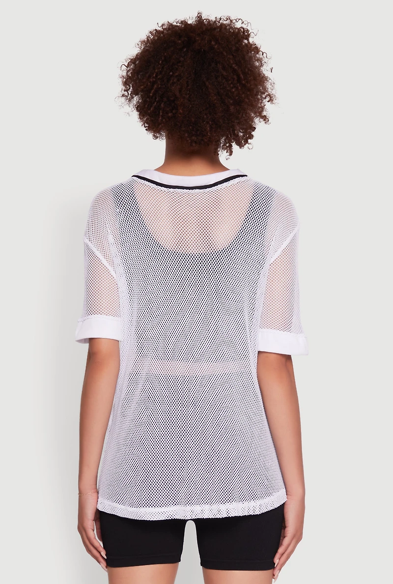 Fishnet Boss Graphic Baseball Shirt