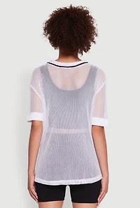 Fishnet Boss Graphic Baseball Shirt