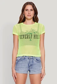 Womens Beverly Hills Fishnet Top,