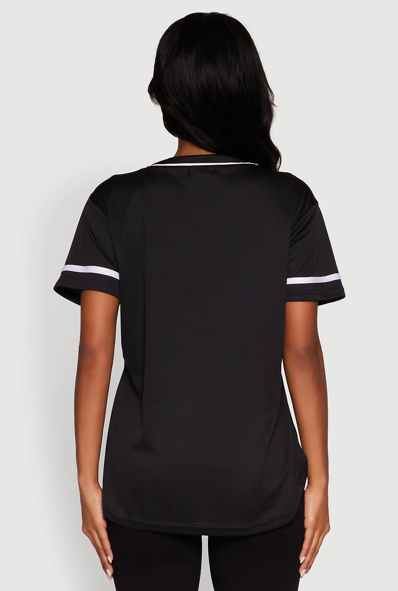 Womens Boss 94 Graphic Baseball Jersey, M
