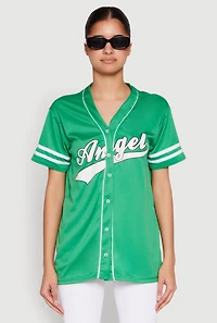 Womens Angel Baseball Jersey,