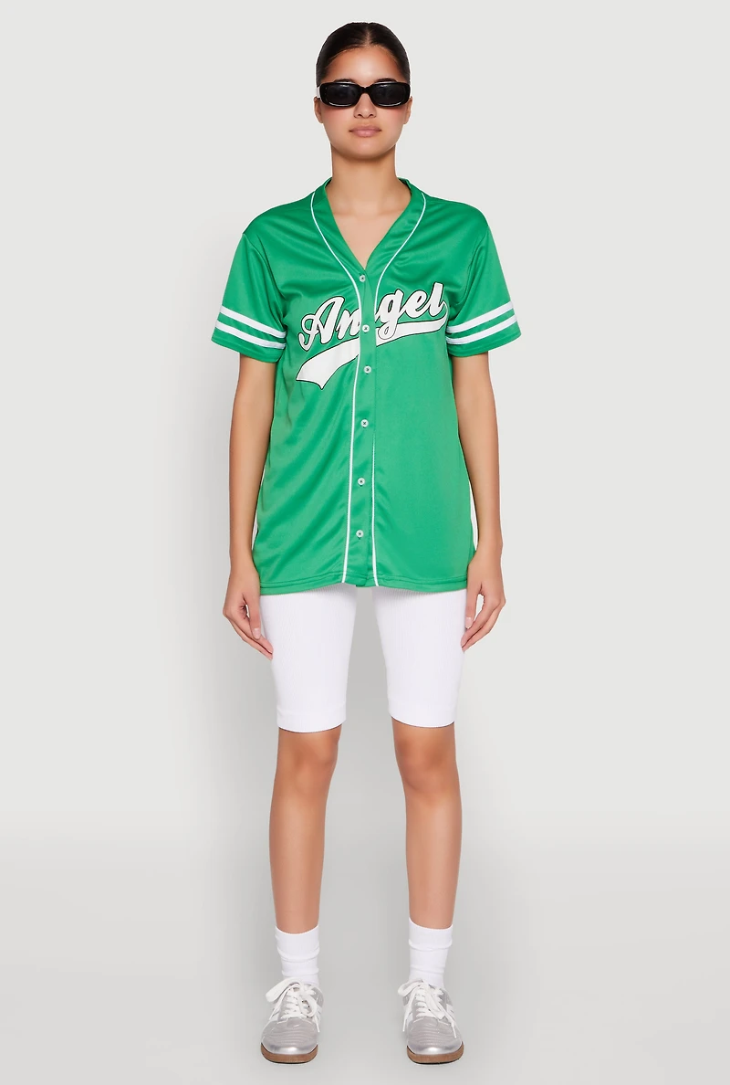 Womens Angel Baseball Jersey,