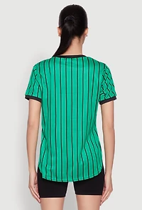 Womens Los Angeles 01 Pinstripe Baseball Jersey, XL