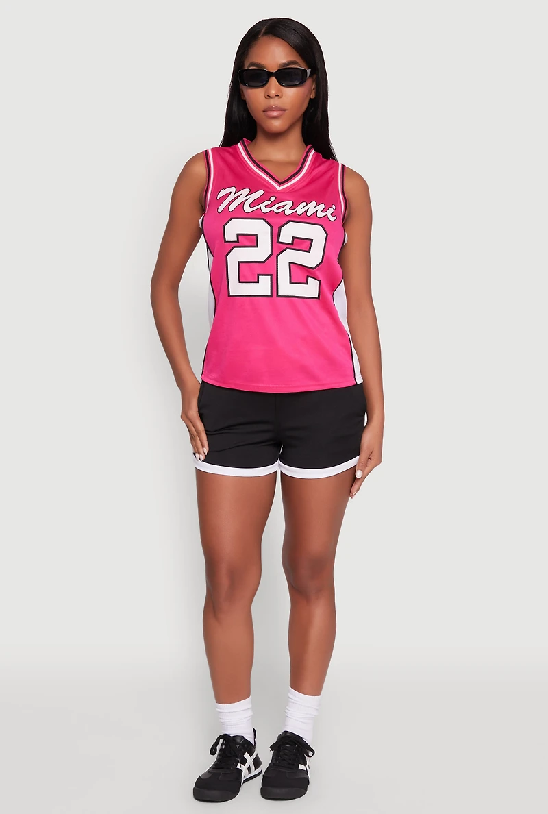 Womens Graphic Basketball Jersey, Pink,