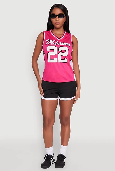Womens Graphic Basketball Jersey, Pink,