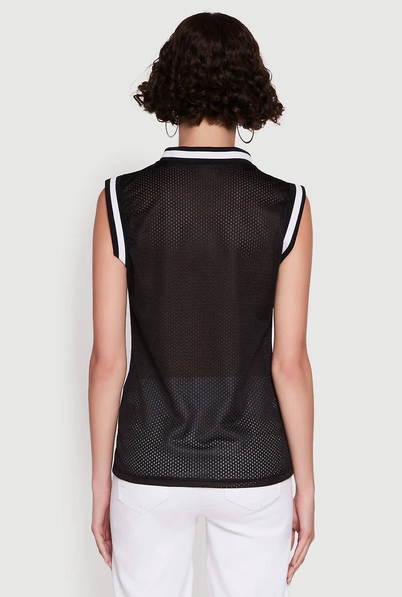 Womens Sleeveless V-Neck Boss 3 Graphic Jersey,