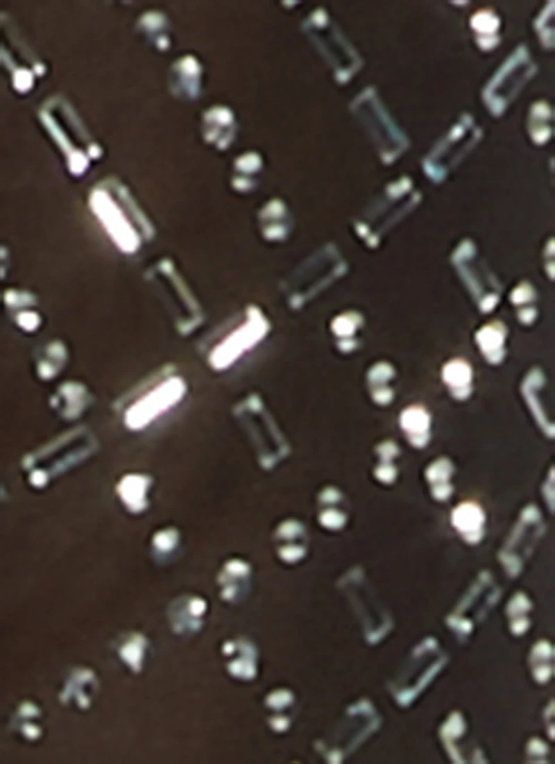 Sheer Mesh Rhinestone Crop Top