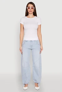 Seamless Crew Neck Short Sleeve Top