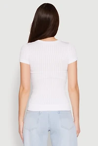 Seamless Crew Neck Short Sleeve Top