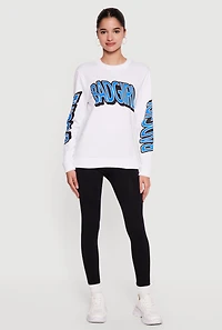Badgirl Graphic Long Sleeve Crew Neck Sweatshirt