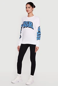 Badgirl Graphic Long Sleeve Crew Neck Sweatshirt