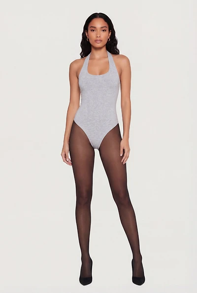 Scoop Neck Halter Bodysuit