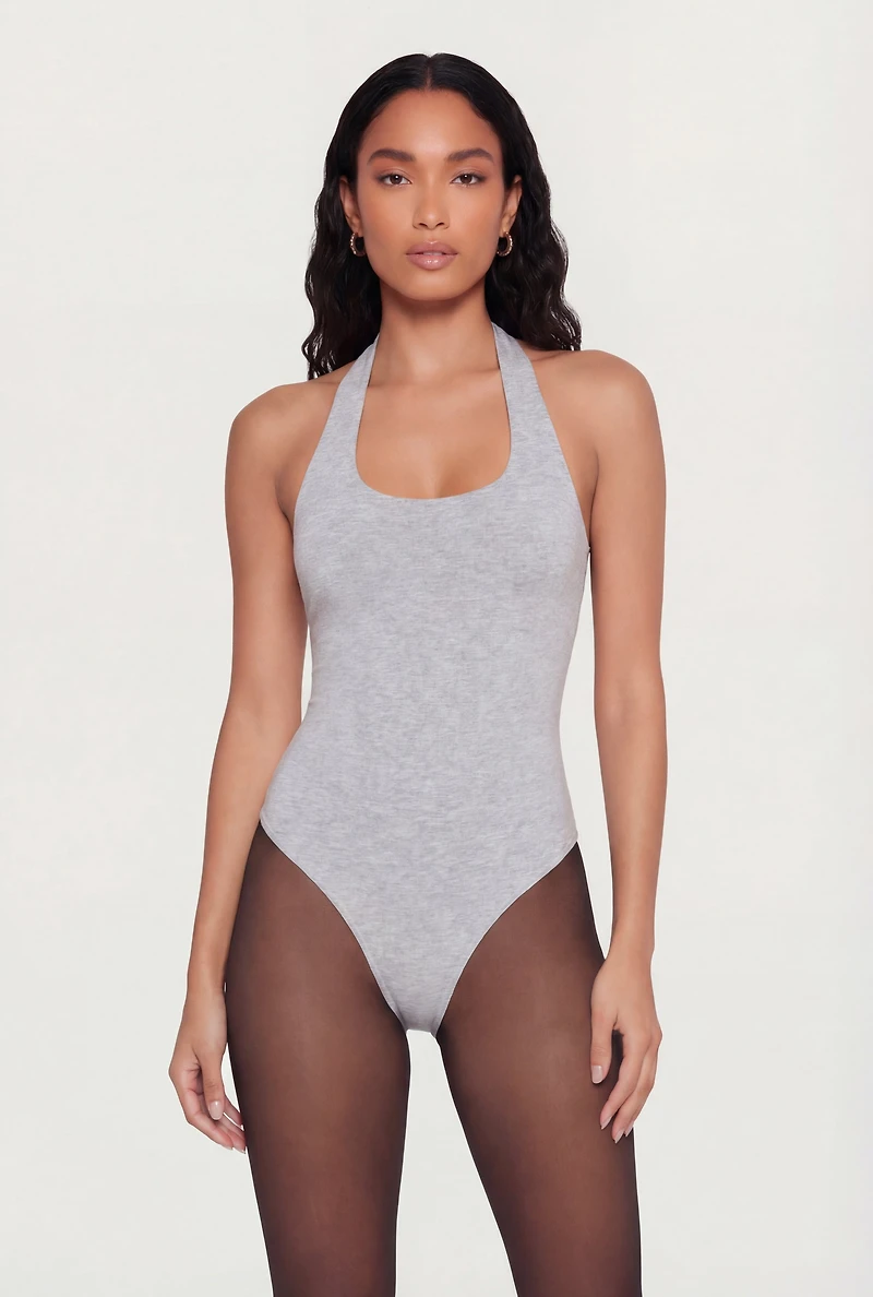 Scoop Neck Halter Bodysuit