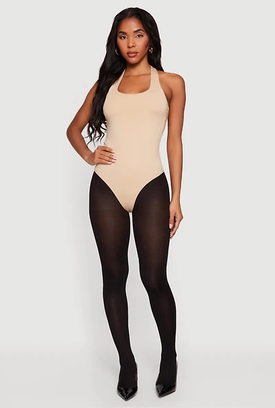 Scoop Neck Halter Bodysuit