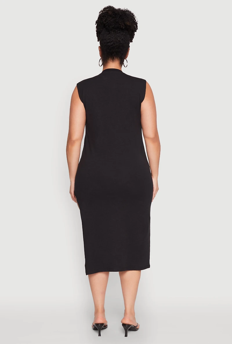 Plus She Is Graphic Print Dress