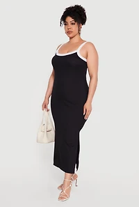 Plus Contrast Trim Cami Maxi Dress