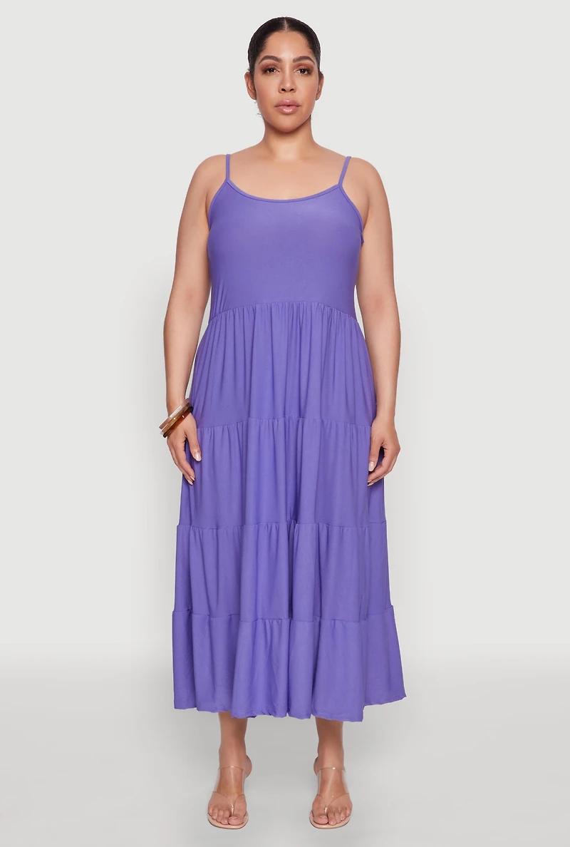 Plus Cami Tiered Maxi Sundress