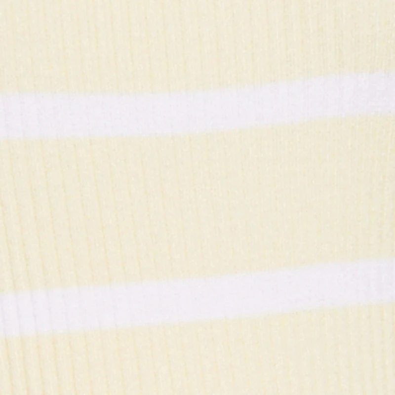 Plus Striped Rib Knit Sleeveless Mock Neck Midi Dress