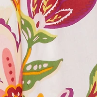 Plus Floral Sleeveless Sundress with Square Neck and Sharkbite Hem