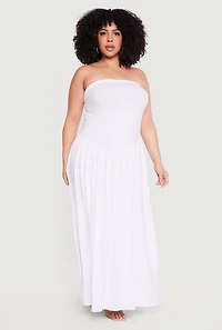 Plus Strapless Maxi Dress