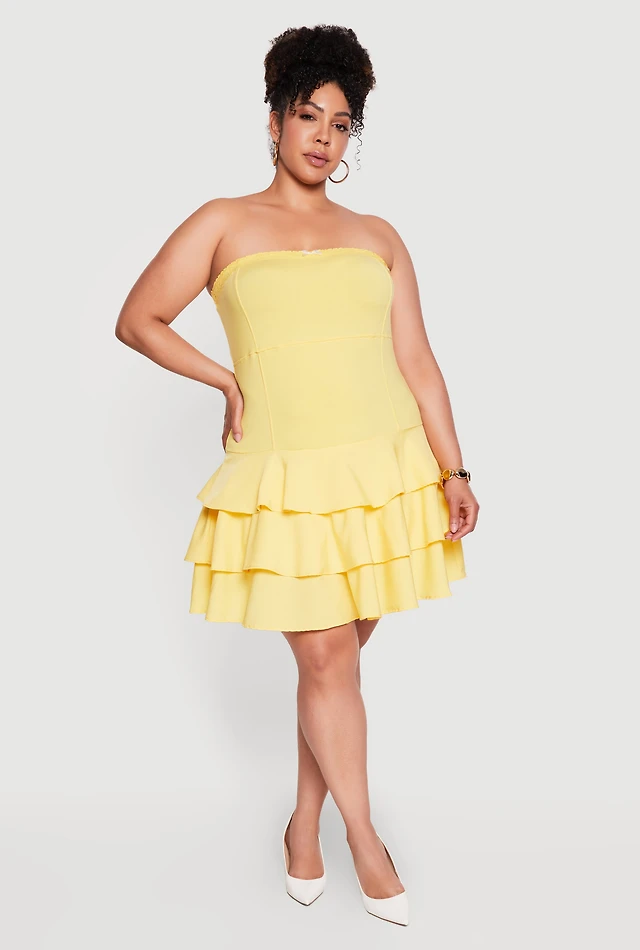 frayed zip up cargo mini dress forever 21 Strapless Zip-Up Cargo Midi Dress