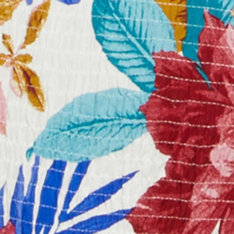 Plus Floral Print Puff Sleeve Tiered Maxi Dress