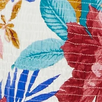 Plus Floral Print Puff Sleeve Tiered Maxi Dress