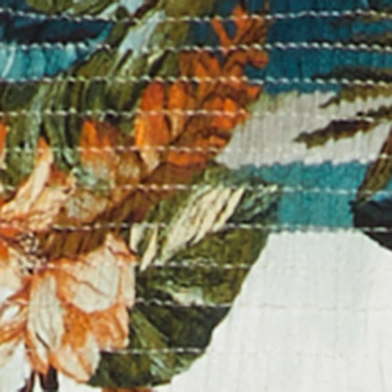 Plus Tropical Print Puff Sleeve Tiered Maxi Dress