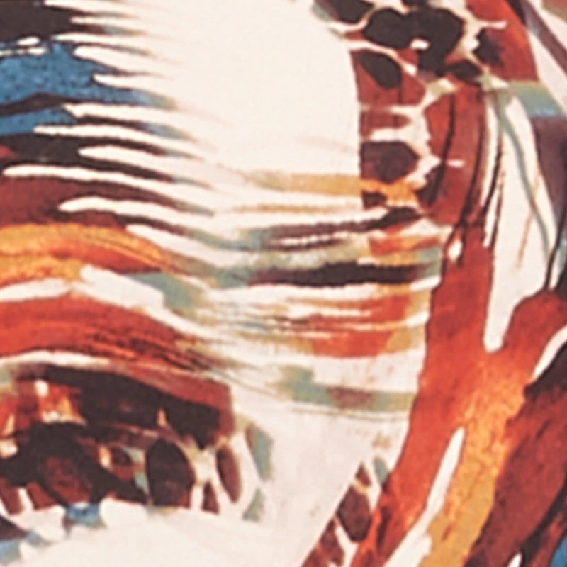 Plus Printed Pattern Sleeveless Handkerchief Hem Dress