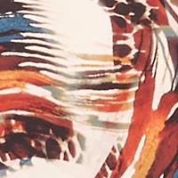 Plus Printed Pattern Sleeveless Handkerchief Hem Dress