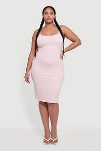 Plus Soft Knit Cami Midi Dress