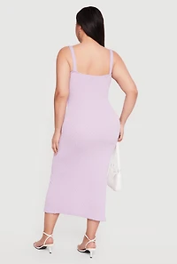 Plus Textured Knit Cami Maxi Dress