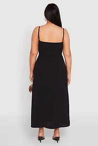 Plus Airy Maxi Empire Waist Dress