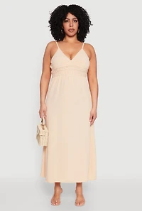 Womens Plus Airy Maxi Empire Waist Dress, 3X