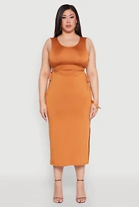 Womens Plus Side Cut Out Maxi Dress, 2X