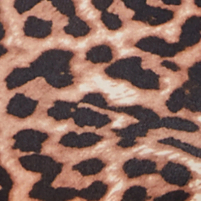 Plus Leopard Print Short Sleeve Midi Dress