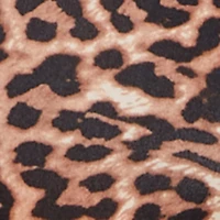 Plus Leopard Print Short Sleeve Midi Dress