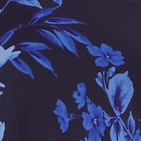 Plus Floral Print Sharkbite Hem Chiffon Dress