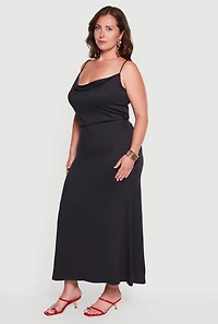 Plus Cowl Neck Cami Maxi Dress